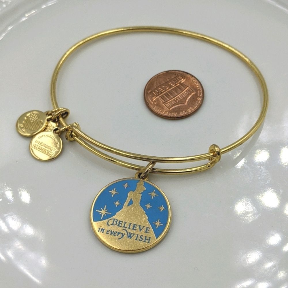 Alex Ani Gold Disney Cinderella Believe Bracelet